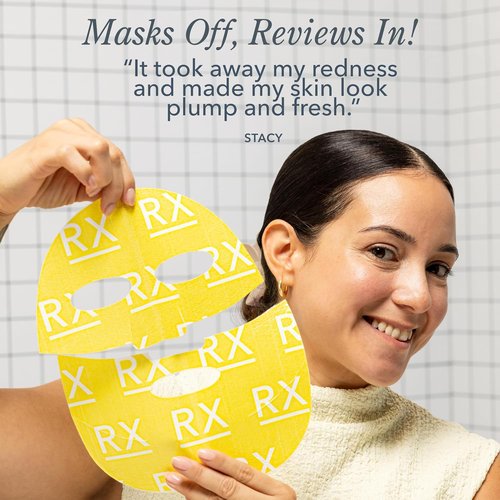 Beekman 1802 Milk RX Collagen Face Mask - Hydrating Sheet Mask for Firming & Glass Skin, Single Use