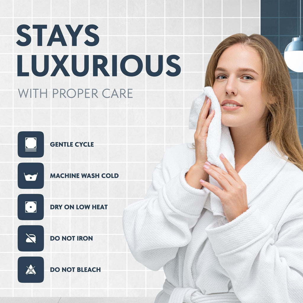 White Classic Luxury Cotton Washcloths 13x13 Inch - 650 GSM Turkish Cotton | Hotel, Spa, Bathroom Face Towel | 12 Pack