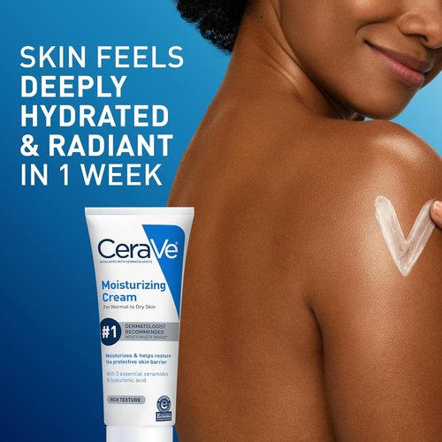 CeraVe Moisturizing Cream - Hydrating Face & Body Moisturizer for Normal to Dry Skin | 8 Fl Oz