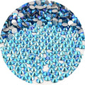 NCB Nancybeads 1500pcs Flatback Round Glass Nail Art Rhinestones Crystal for DIY Making Accessories Shoes, Clothes, Face Art, Bags, Manicure (Blue Zircon AB, SS20 1500pcs)