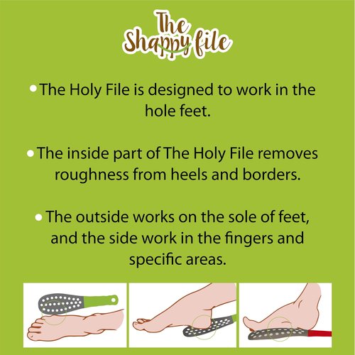 Holy Coarse Foot File (Teal Color), Callus Remover, Double Sided, Wet or Dry