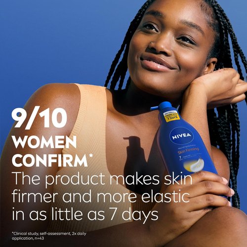 NIVEA Nourishing Hydration Body Lotion - Firming Q10 & Vitamin C, 72-Hour Moisturizer, 16.9 Fl Oz