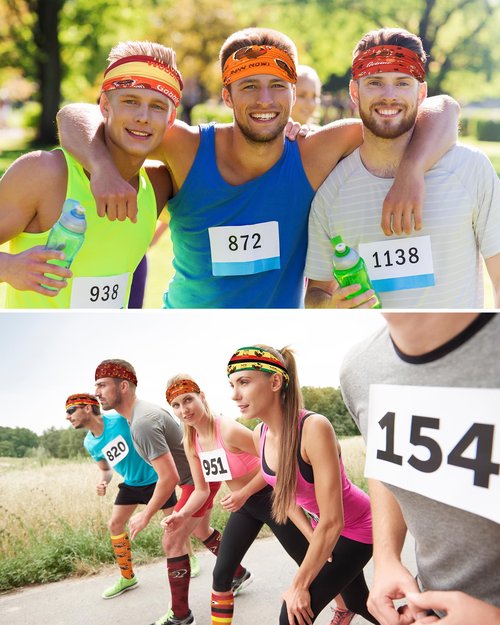 ShinyMatch 18 Pcs Turkey Trot Costume Set Thanksgiving Sports Headbands Fall Turkey Running Socks Holiday Running Breathable Socks Non Slip Headbands for Men Women Fitness Cycling