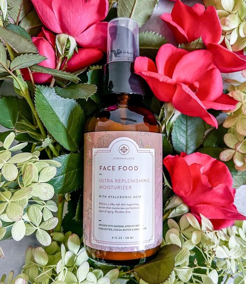 Dermaglove Face Food - Hydrating Moisturizer for Fine Lines & Dullness with Hyaluronic Acid - 4 Fl Oz