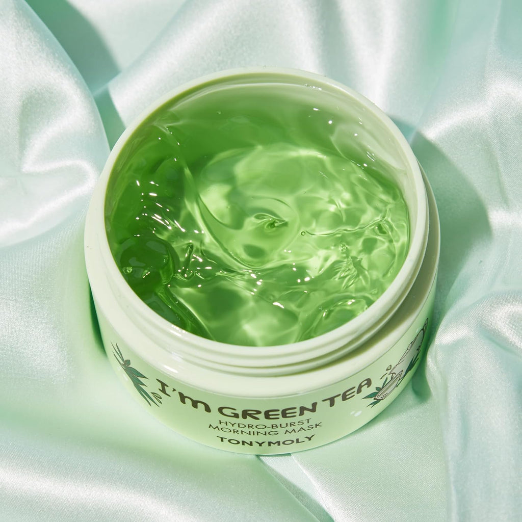 TONYMOLY I’m Green Tea Hydro Burst Morning Mask - Refreshing Gel for Dull Skin - Hydrating with Green Tea & Bamboo Extracts