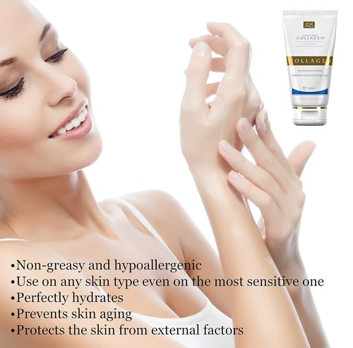 Salcoll Pure Bioactive Anti-Aging Hand Cream - Hypoallergenic Moisturizer for All Skin Types, 150 ml