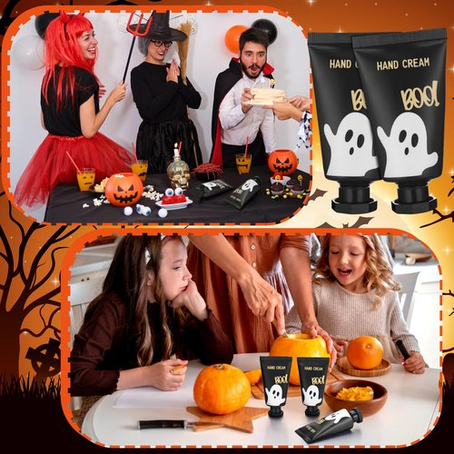 Heigble 48 Sets Halloween Ghost Hand Cream Gifts Bulk Halloween Hand Cream Travel Lotion Mini Size Baby Shower Party Gifts Favors Ghost Birthday Christmas Party Supplies for Guest