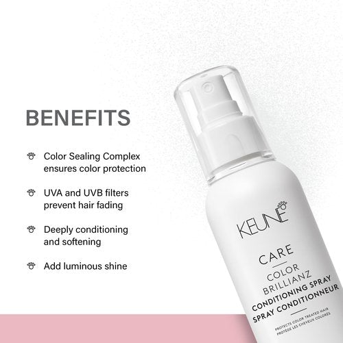 Keune Care Color Brillianz Leave-In Spray, Color-Safe & UV-Protecting Leave-In Treatment for Color-Treated Hair, 4.7 Fl Oz
