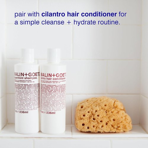 MALIN+GOETZ Shampoo - Hydrating Basil & Clarifying Peppermint | Daily Amino Acid Cleanser for All Hair Types | Vegan & Sulfate-Free