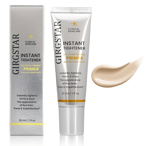 Girgstar Instant Face Blurring & Firming Primer for Face Before Makeup - Perfection Tightener Visibly Smooths the Look of Fine Lines, Wrinkles & Pores - Grips Makeup for Long Wear & Shine Control