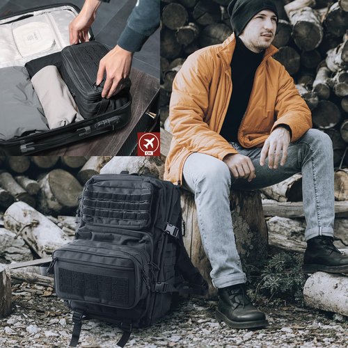 RXW Toiletry Bag for Men, Tactical Dopp Kit Military Hygiene Bag Mens Toiletry Travel Bag MOLLE EDC Pouch Small Toiltries Travel Bathroom Shaving Kit Shower Bags