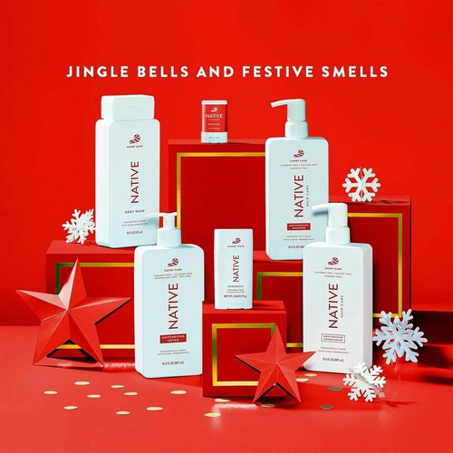 Native Candy Cane Mini Deodorant - Refreshing Scent | 0.35oz Travel Size