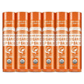 Dr. Bronner’s Organic Lip Balm - Natural, Moisturizing & Petroleum-Free | 6-Pack (.15oz) - Orange Ginger
