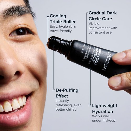 Cardon | Dark Circle Rescue Eye Roller | Under Eye Massager for Puffy Eyes & Dark Circles | Peptides & Niacinamide