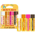 Burt's Bees Lip Balm Party Pack - Natural Moisturizing Treatment, 4 Tint-Free Flavors, 0.15 oz Each
