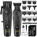 VGR Professional Hair Clippers for Men - Cordless Barber Clippers & Zero Gapped Trimmer Set, 7000RPM High Power Hair Cutting Kit with Ceramic Blade, USB-C Rechargeable Grooming Tools for Fade V197&995