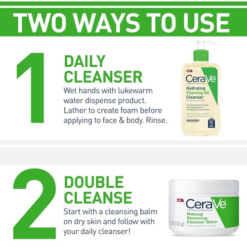 CeraVe Hydrating Foaming Oil Cleanser - Moisturizing Formula with Squalane & Hyaluronic Acid | 19 FL Oz
