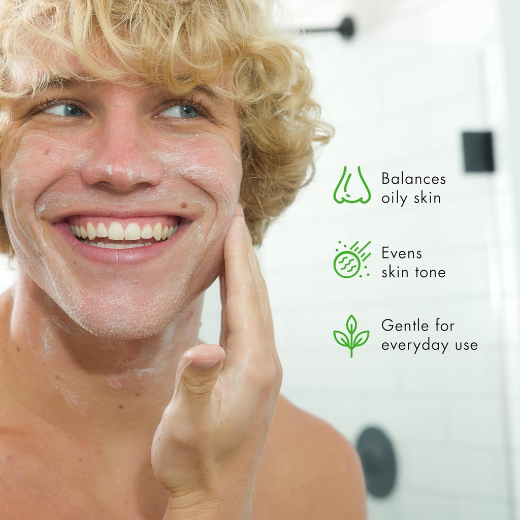 Tiege Hanley Acne Treatment Set for Men - Level 1 Skin Care System with Salicylic Acid & Glycolic Pads | 3-Piece Kit