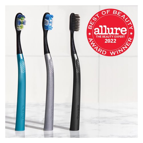 Colgate Keep Charcoal Replaceable Head Toothbrush Starter Kit, 2 Brush Heads