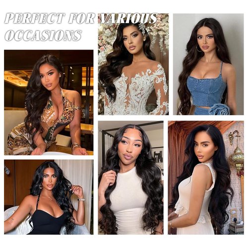 16A Raw Body Wave Bundles Human Hair 100% Human Hair Bundles,Triple Lifespan Virgin Remy Hair Extensions,Keep Texture Silky Soft After Multiple Washes (Body Wave 1 Bundle, 16 Inch)