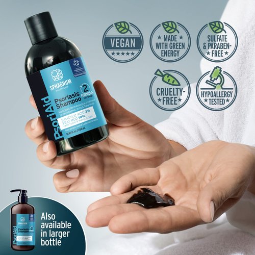 Sphagnum Botanicals Medicated Psoriasis Shampoo and Conditioner Set - Salicylic Acid 3% and Peat Mud Shampoo together with Jojoba Oil and Aloe Vera Condtioner. 2 x 8.45 fl. Oz
