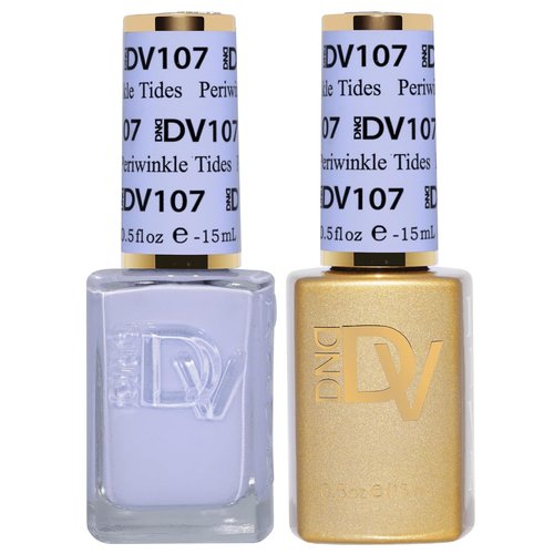 DND Gel Polish - Coquette Collection | UV/LED Gel & Air Dry Nail Lacquer Duo - 107 Periwinkle Tides, 0.5 Fl Oz