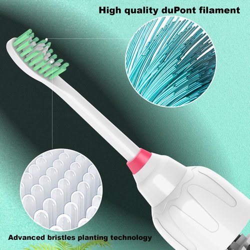 Replacement Toothbrush Heads for Philips Sonicare E Series, Compatible with Sonicare Essence Elite Advance CleanCare Screw-on Electric Toothbrush HX7022/66 HX7023/64, HX7023/30, 8 Pack
