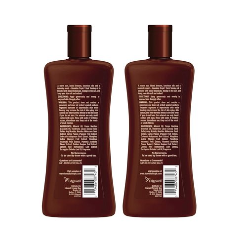 Hawaiian Tropic Dark Tanning Oil - Moisturizing Cocoa Butter Body Oil | 8 Fl Oz Twin Pack