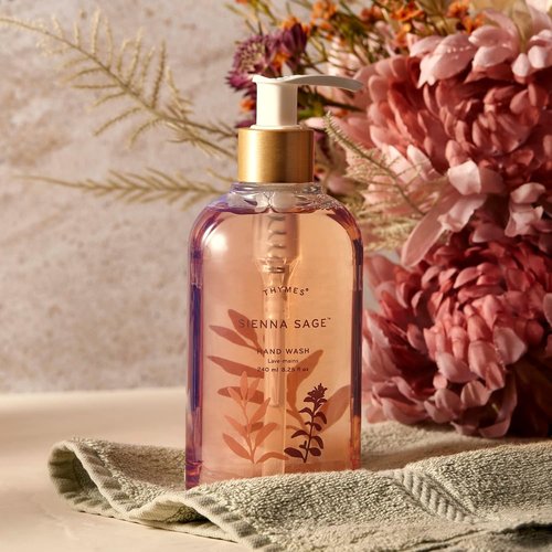Thymes Moisturizing Hand Wash Soap - Luxurious Glycerin & Calendula Formula - Comforting Sienna Sage, 8.25 oz