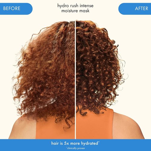 Amika Hydro Rush Intense Moisture Mask - Deep Hydration with Hyaluronic Acid for All Hair Types