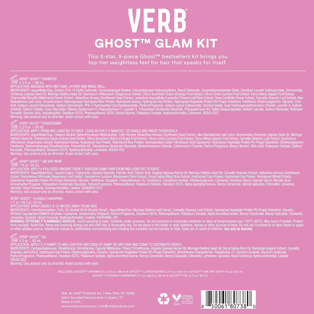 VERB Ghost Discovery Kits - Weightless Shine & Frizz Control - Travel-Sized Essentials