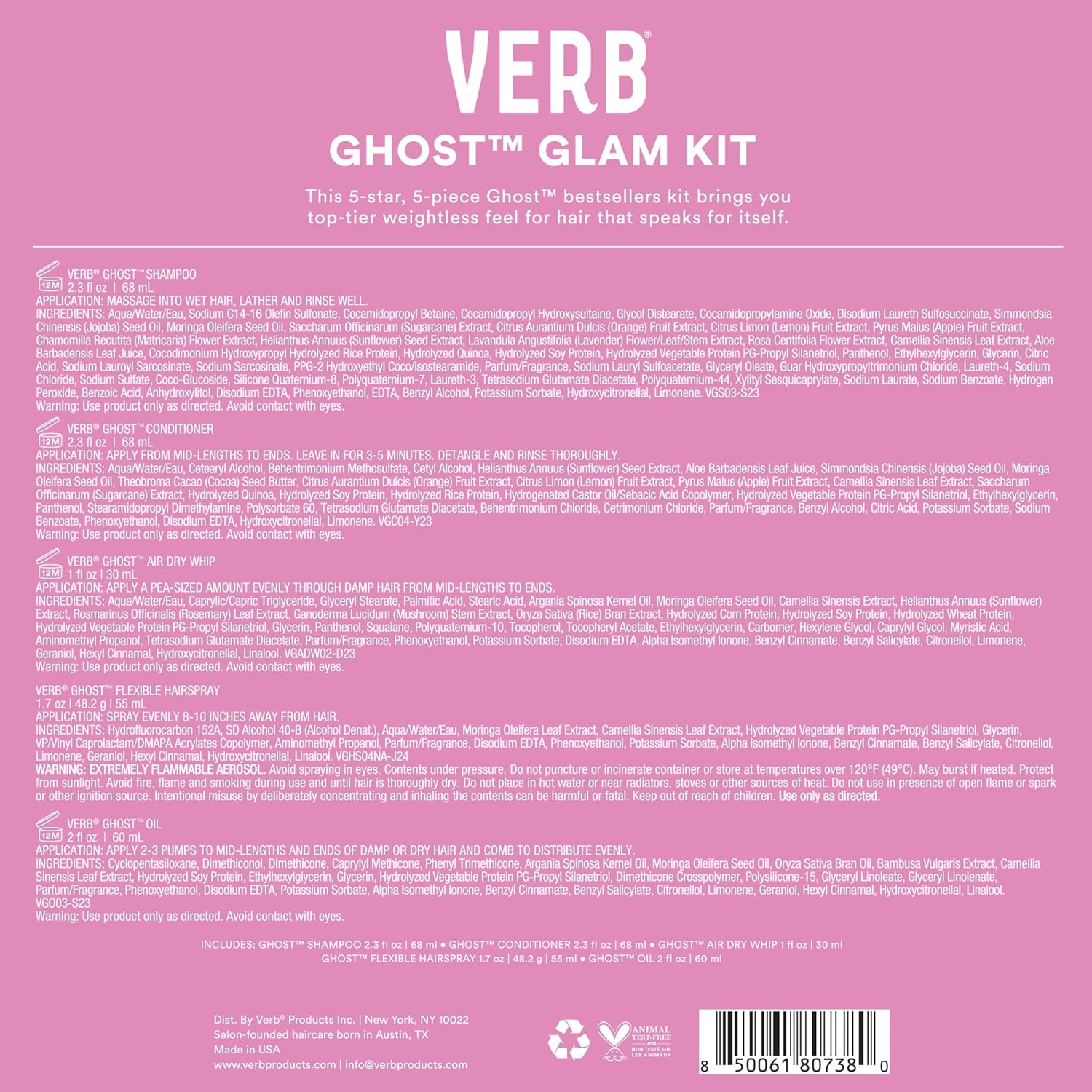VERB Ghost Discovery Kits - Weightless Shine & Frizz Control - Travel-Sized Essentials