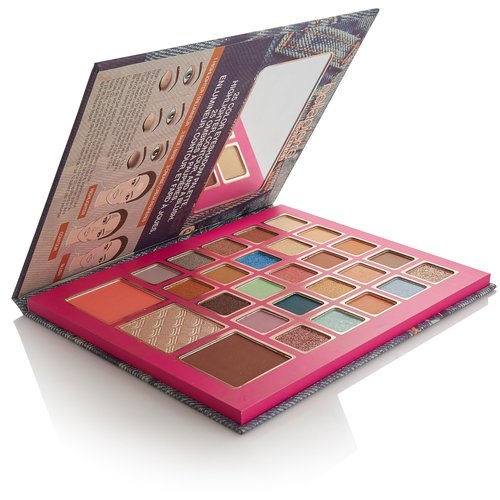 Bellapierre 90s Glam Face & Eye Book Palette | 25 Eyeshadow Shades with Blush, Bronzer, & Highlighter | Non-Toxic & Paraben Free | Vegan & Cruelty-Free