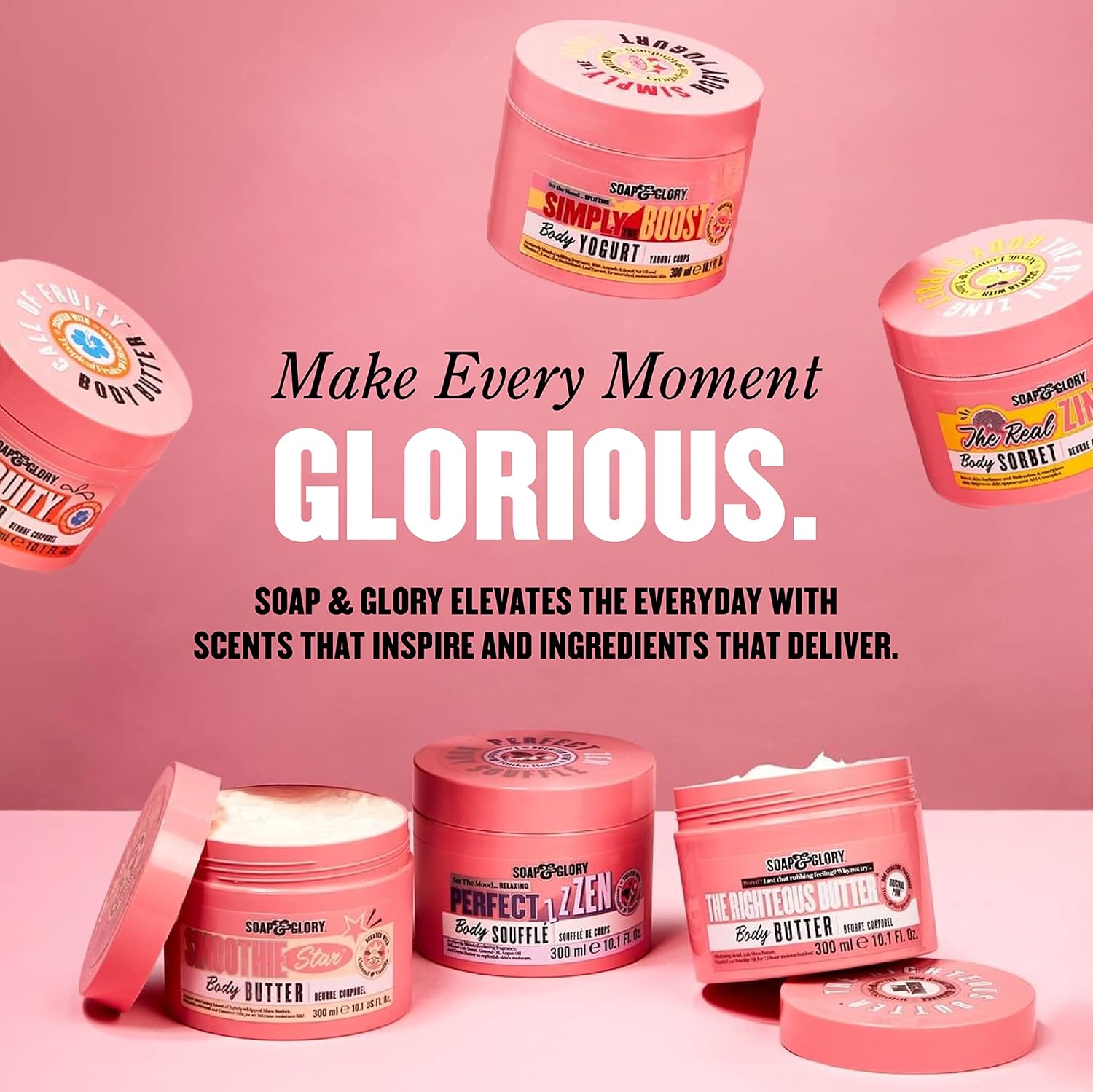 Soap & Glory Vitamin C Brightening Facial Cleanser - 3-in-1 Foaming Face Wash & Makeup Remover - Deep Cleansing & Hydrating for Radiant Skin (11.8 fl oz)