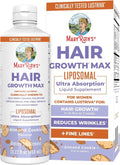 MaryRuth Organics Hair Growth MAX Liposomal | Biotin 10000mcg & Pumpkin Seed Oil | Thicker Hair & Skin Care | 15.22 Fl Oz