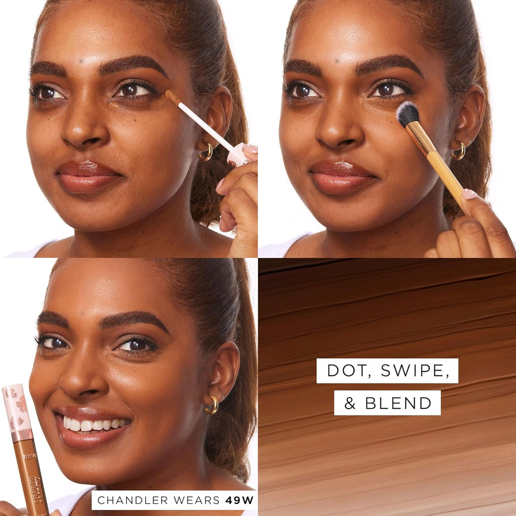 Tarte Creaseless Creamy Full-Coverage Concealer - Waterproof Longwear with Vitamin E & Niacinamide | Hydrating & Blurring for Dark Circles & Blemishes