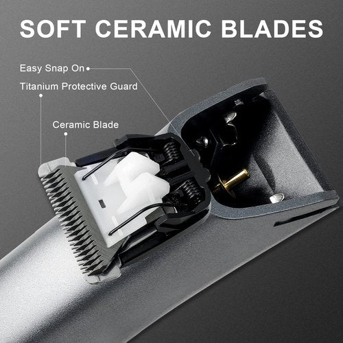 Predyee Manscape Trimmer for Men - IPX7 Waterproof Ball/Body Trimmer w/LED Light & Ceramic Blade, 120Min Groomer for Pubic/Groin/Chest, USB-C Fast Charge, No Nicks, Gifts for Him Dad Husband
