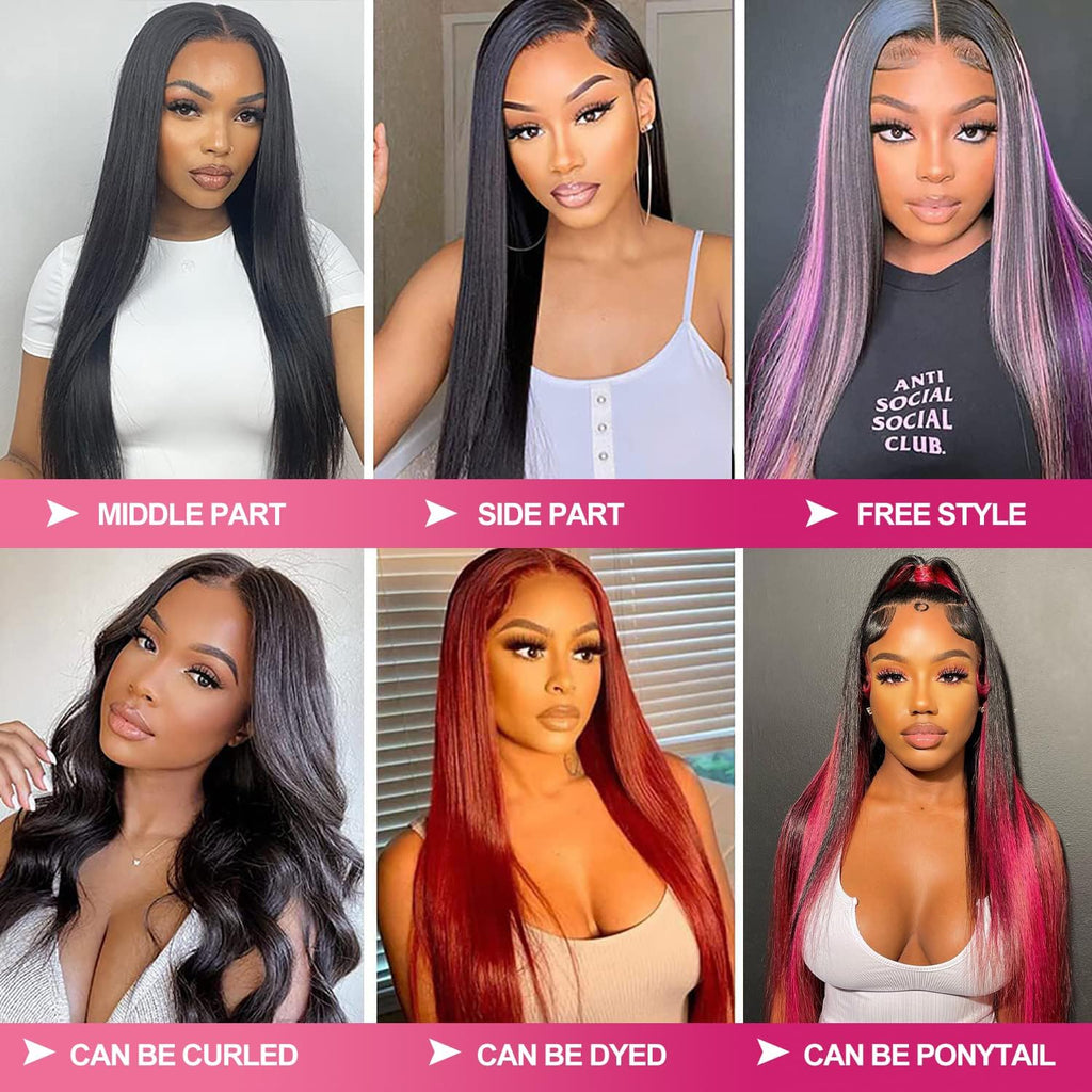 ZyBeidi Wig Human Hair Pre Plucked Pre Cut 8 Inch 180% Density 13x6 Blonde HD Transparent Lace Front Wigs Human Hair for Black Women