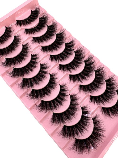 HBZGTLAD New 10 Pairs 3D Mink Lashes False Eyelashes Handmade Wispy Fluffy Long Lashes Natural Eye Makeup Tools Eye Lashes (837)