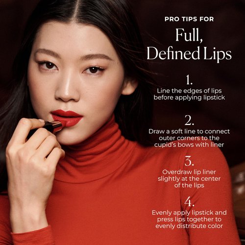 Laura Mercier Caviar Smoothing Matte Lipstick, 16HR Hydration, Long Lasting, High Impact Color, Smudge- & Transfer-Proof, With Hyaluronic Acid + Vitamin E, 520 Scarlet Velvet - Bright medium blue-red