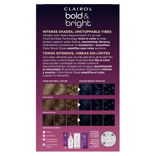 Clairol Bold & Bright Hair Dye - Wild Blackberry Permanent Color | Single Pack