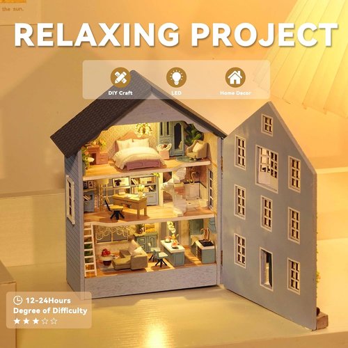 Molan House | Flever Dollhouse Miniature DIY Kit - Creative Room with Furniture for Valentine's Gift