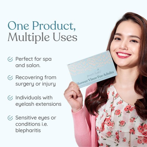 Eyelash Shield Shower Visor For Adults - 200 Eye Shields for After Surgery Shampoo, Microblading Supplies Permanent Makeup Supplies - Lash Guard - Eyelash Protector - Eye Shield After Cataract Surgery