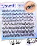 Self Adhesive Eyelashes Natural Self Adhesive Cluster Lashes No Glue Wispy Eyelash Clusters Pre Glued Short 9-12mm Manga Lash Cluster Press on Individual lashes by zenotti