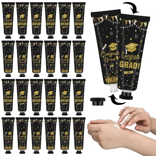 Loopeer 24 Pcs Class of 2026 Graduation Hand Cream Bulk Gifts Set Double-sided Design Graduation Hand Lotions Congrats Grad Party Favors for College and High School Graduates