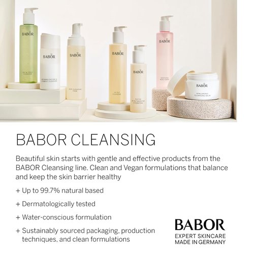 BABOR Gentle Cleansing Cream - Mild Vegan Formula for Dry & Sensitive Skin | 200 ml