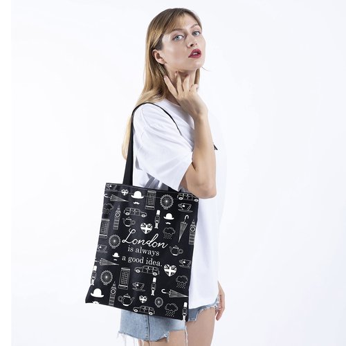 TSOTMO London Travel Gift London City Skyline London Is Always A Good Idea Zipper Pouch Makeup Bag (London tote)