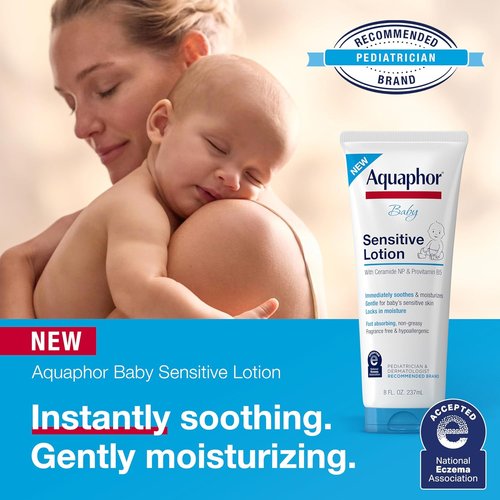 Aquaphor Baby Lotion - Soothing Moisturizer for Delicate Skin | 8 Oz