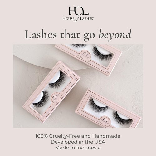 House of Lashes Pixie Mini False Eyelashes - Comfortable Fake lashes for Soft and Fluttery Open Eye Effect, Easy and Reusable Faux Mink Lashes for All Eye Shapes