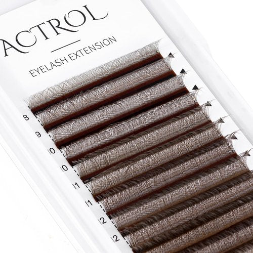 ACTROL W 3D Eyelashes Extension Lashes Brown D Curl 0.07mm 8-15mm Lash Volume Extension Easy Fans W Shaped Premade Soft Eyelashes Supply YY Lash